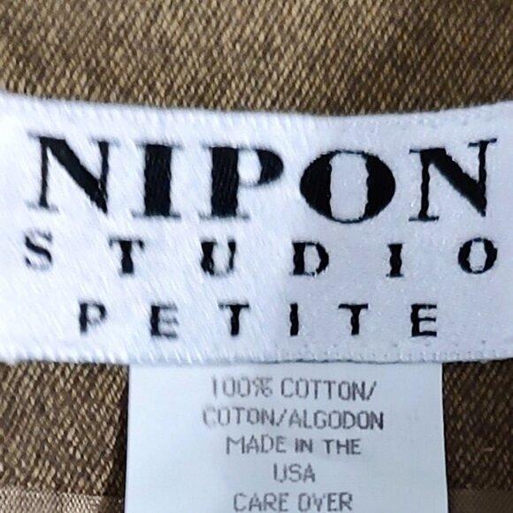 1990s Vintage Designer Olive Military Style Cropped Jacket By Nipon Unworn - Picture 7 of 8